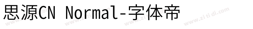 思源CN Normal字体转换